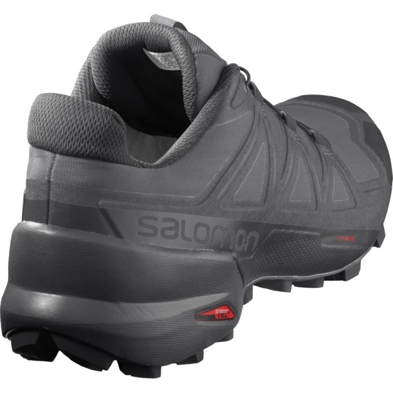 Black Salomon Speedcross 5 Men's Trail Running Shoes | PH 60859W